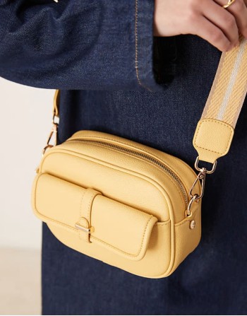 Keely crossbody bag in butter yellow