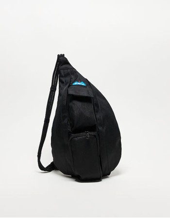 mini rope sling body bag in black