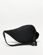 mini rope sling body bag in black
