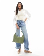 PASQ structured shoulder bag in matcha green