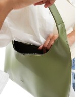 PASQ structured shoulder bag in matcha green