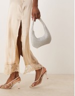 chainmail bag in silver