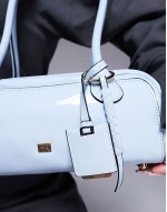 east west shoulder bag in light blue