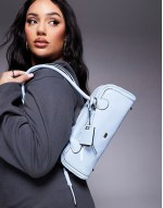 east west shoulder bag in light blue