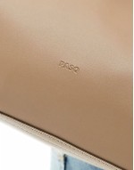 PASQ structured shoulder bag in mocha mousse