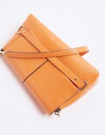 fold over clutch bag in orange