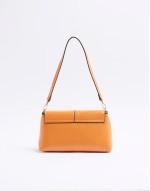 fold over clutch bag in orange
