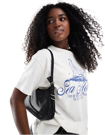 mesh handbag in black