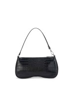 Eva  shoulder bag in black croc