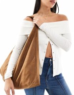 oversized slouchy bag in tan