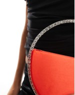 The Alessia jewel clutch bag in red