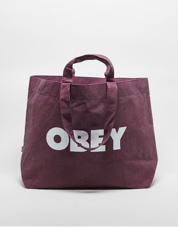 pigment dyed tote bag in burgundy