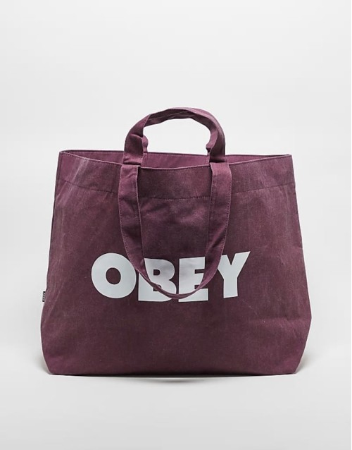 pigment dyed tote bag in burgundy