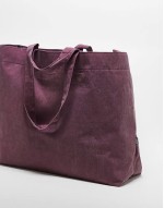 pigment dyed tote bag in burgundy