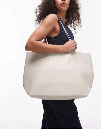large tote bag in beige