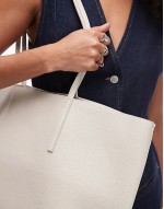large tote bag in beige