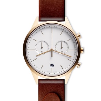 C39 chronograph watch in PVD satin gold