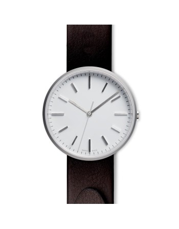 M37 PreciDrive three-hand watch in brushed steel