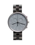 M40 chronograph watch in polished steel