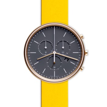 M40 chronograph watch in PVD satin gold