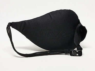 mini rope sling body bag in black